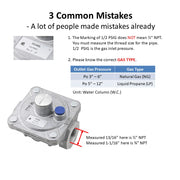 Maxitrol RV48L Natural Gas Pressure Regulator, 1-1/16" In and Out Opening, 3/4" FPT Thread,1/2 PSIG Inlet Pressure, 3"-6" WC Outlet Pressure (3/4" Natural Gas NG)