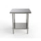 GSW Commercial Grade Flat Top Work Table with All Stainless Steel Top, Undershelf & Legs, Adjustable Bullet Feet, NSF & ETL Approved to Meet Sanitation Food Service Standard 37 (30"D x 24"L x 35"H)