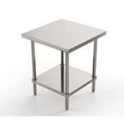 GSW Commercial Grade Flat Top Work Table with All Stainless Steel Top, Undershelf & Legs, Adjustable Bullet Feet, NSF & ETL Approved to Meet Sanitation Food Service Standard 37 (30"D x 30"L x 35"H)