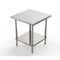 GSW Commercial Grade Flat Top Work Table with Stainless Steel Top, Galvanized Undershelf & Legs, Adjustable Bullet Feet, Perfect for Restaurant, Home, Office, Kitchen or Garage, NSF Approved (24"D x 30"L x 35"H)