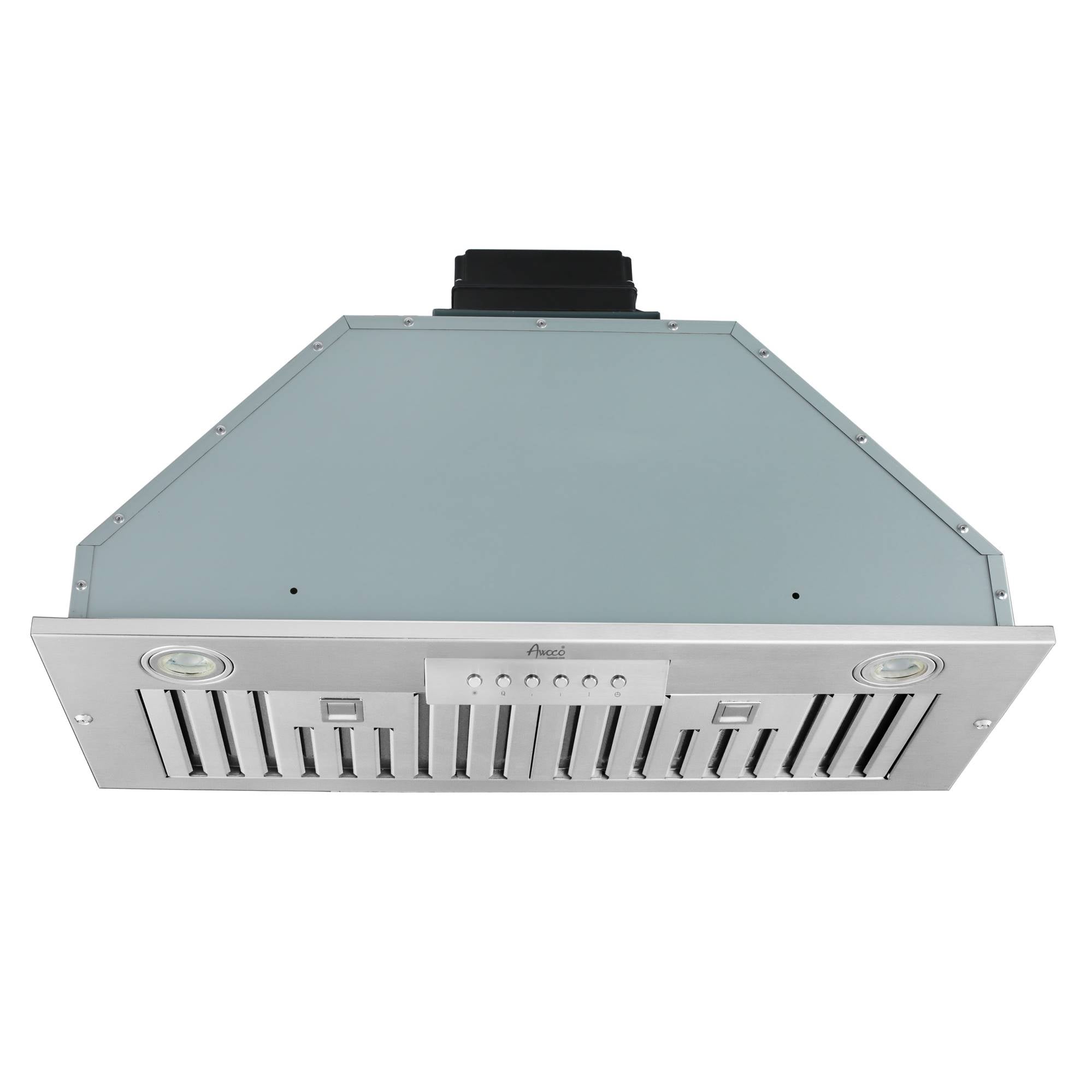 (Used) Awoco RH-BQ-36 Built-in/Insert Stainless Steel Range Hood, 4-Speed, 600 CFM, LED Lights, Baffle Filters for Wood Hood (36"W Built-in/Insert)