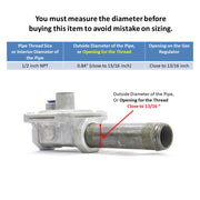 Maxitrol RV48L Liquid Propane Pressure Regulator, 1/2" FPT Thread, 13/16" In and Out Opening, 1/2 PSIG In, 5"-12" WC Out (1/2" Propane Gas LP)