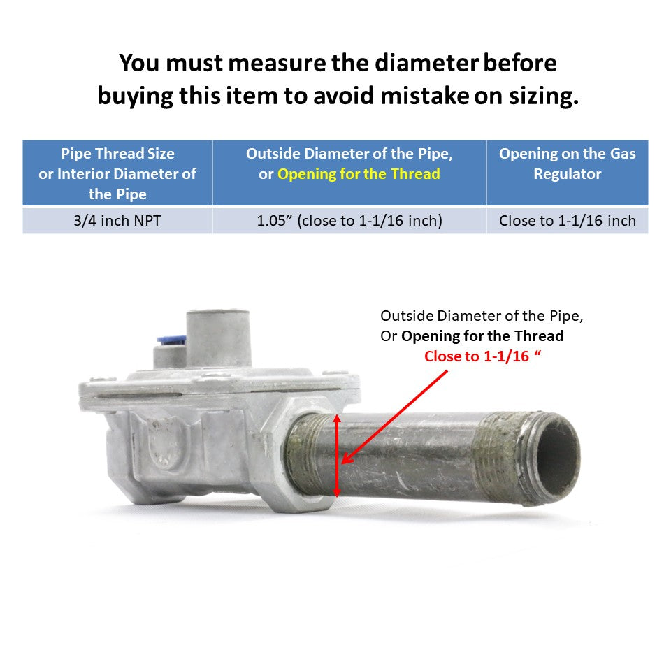 Maxitrol RV48L Natural Gas Pressure Regulator, 1-1/16" In and Out Opening, 3/4" FPT Thread,1/2 PSIG Inlet Pressure, 3"-6" WC Outlet Pressure (3/4" Natural Gas NG)