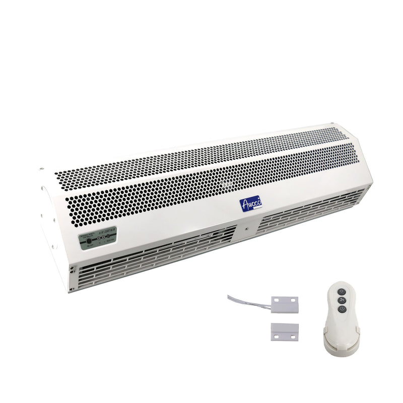 Awoco 60" 230V Heated 2 Speeds Commercial Indoor Air Curtain, CE Certified with an Easy-Install Magnetic Door Switch