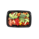 Leyso TO-JH24 24oz One Compartment Bento Box Food Container with Clear Lid - Microwave, Dishwasher Safe