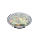 Leyso TO-JR32 32oz Round Food Container with Clear Lid - Microwave, Dishwasher Safe