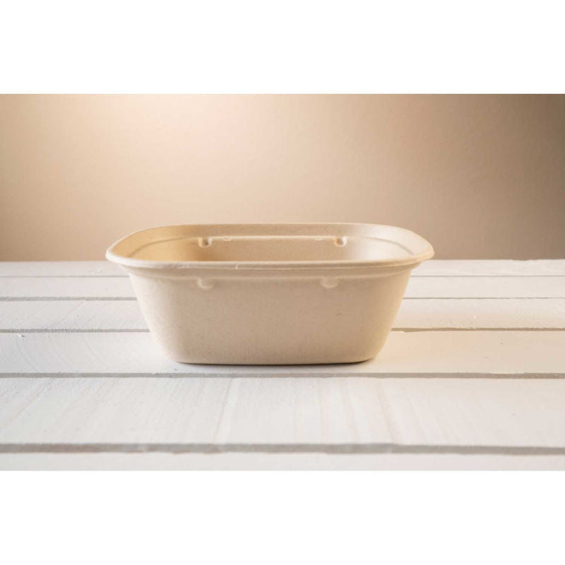 Total Papers 48 Oz. Eco-Friendly Compostable Wheat Straw Tray  (400 pcs)