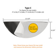 Awoco Pack of 5 Replacement Sticky Glue Boards for Sticky Fly Trap Lamp for Capturing Flying Insects, Flies, Mosquitoes, and Moths (5 Glue Boards for FT-1C18)