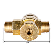 GSW WR-GV Copper Gas Valve with Handle for Commercial Wok Range, ETL Approved, 1/2" NPT X 1/2" NPT 1/2 PSI