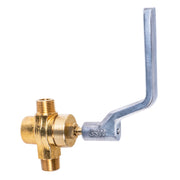 GSW WR-GV Copper Gas Valve with Handle for Commercial Wok Range, ETL Approved, 1/2" NPT X 1/2" NPT 1/2 PSI