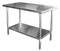 GSW Commercial Grade Flat Top Work Table with Stainless Steel Top, Galvanized Standard Undershelf & Legs NSF Approved (24"D x 36"L x 35"H)