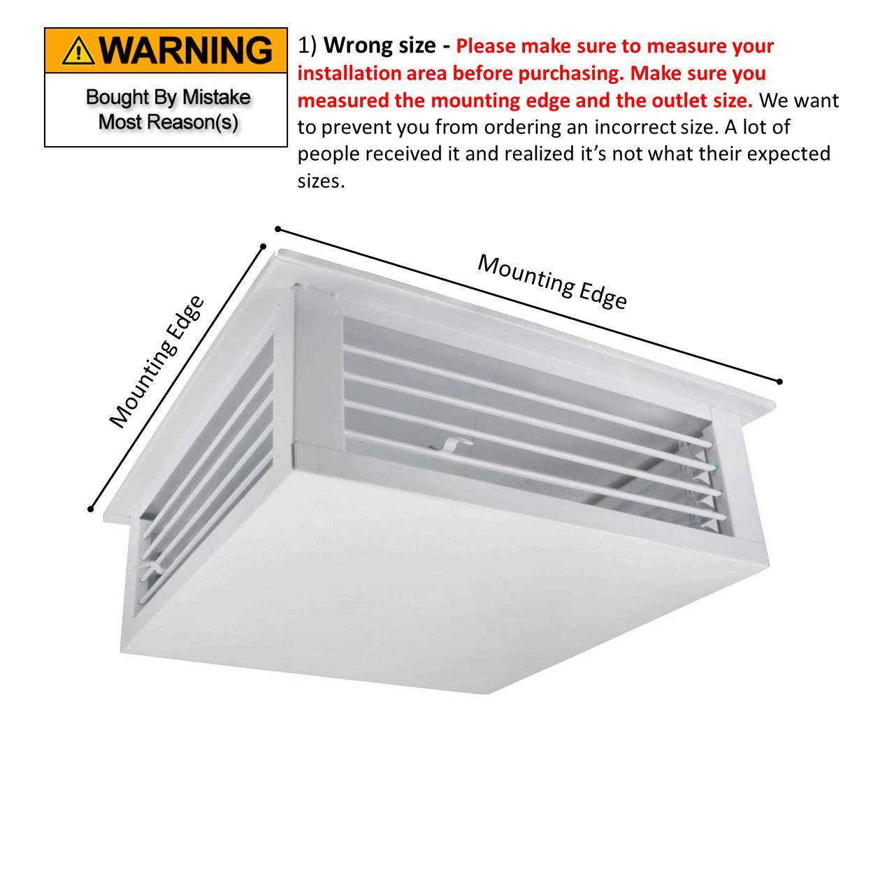 [Used] GSW21-K05-CR-DF-24P GSW 24” White Powder Coated 4-Way Adjustable Air Diffuser for Evaporative Swamp Cooler, 26” Mounting Edge (24"x24"x6")