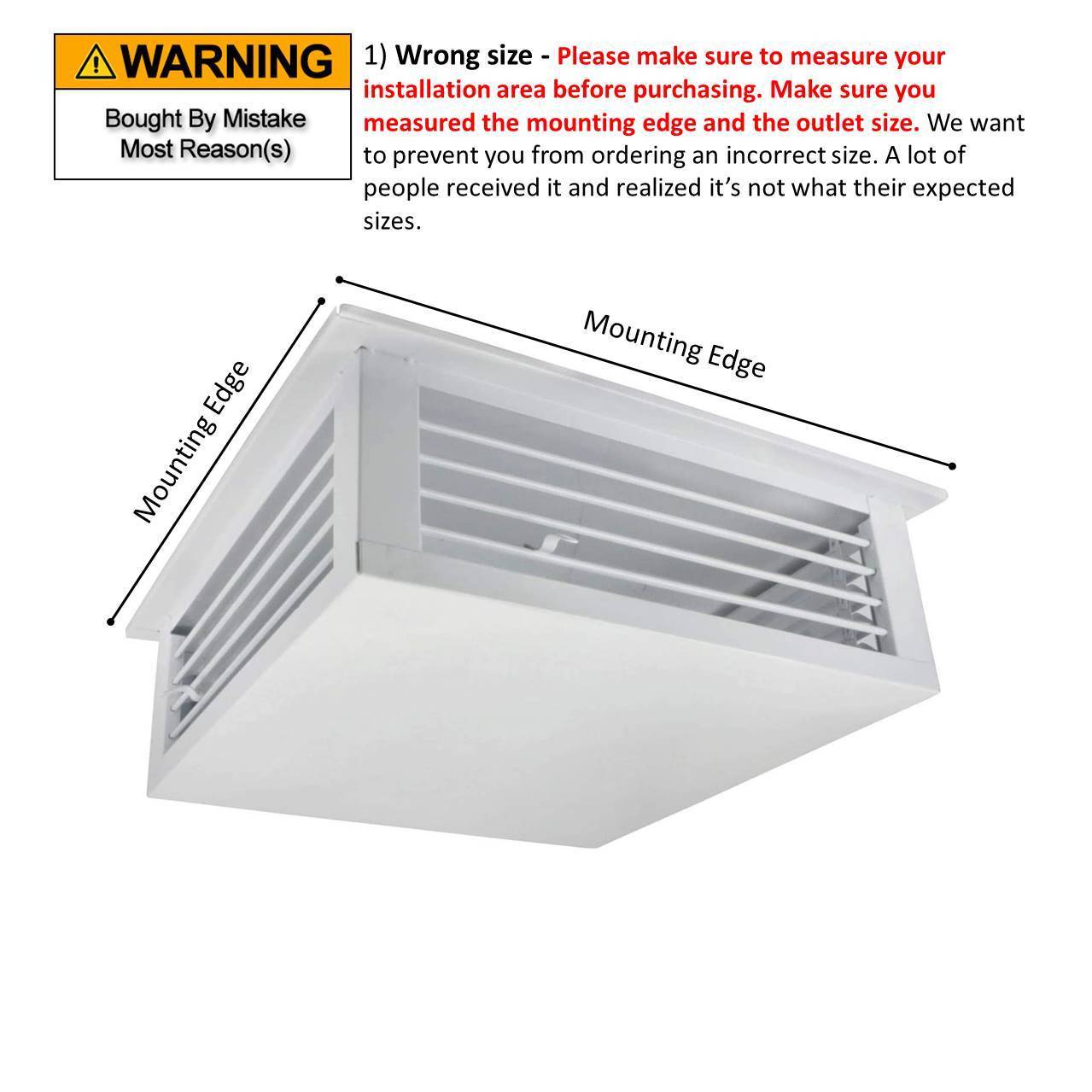 [Like New] GSW21-K07-CR-DF-20P GSW 20" White Powder Coated 4-Way Adjustable Metal Diffuser for Evaporative/Swamp Cooler (20"x20"x6")