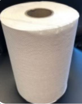 Leyso 350 Ft. * 12 Rolls of White Premium Recycled Hardwound Paper Towel Roll